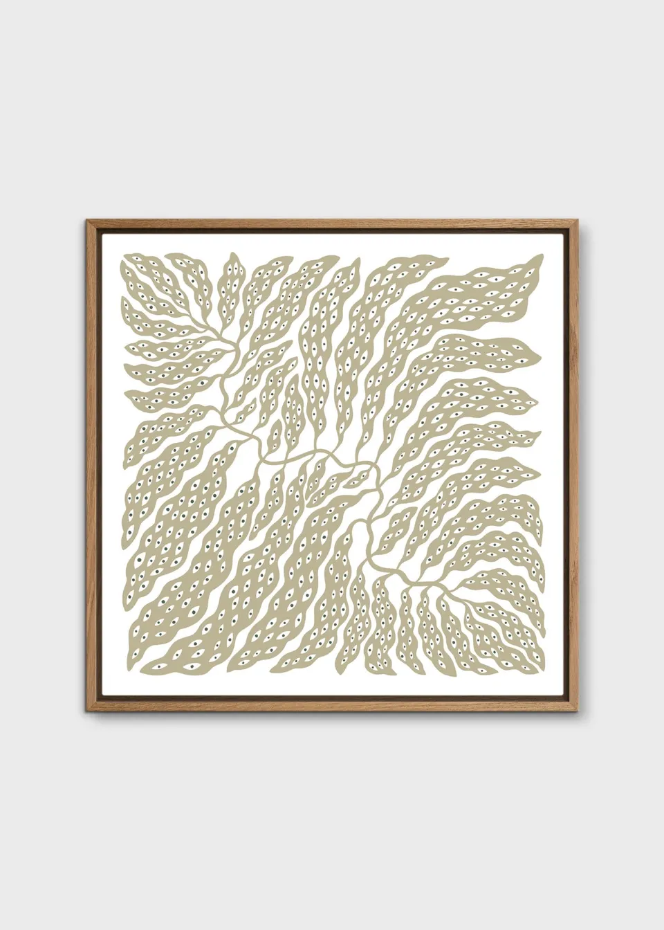 The Poster Club Eyes Canvas 50x50 cm Beige Weiß