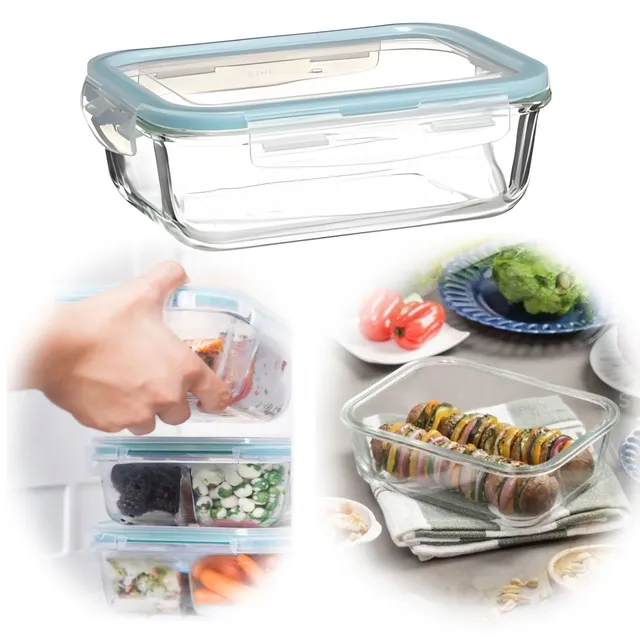 LS-LebenStil Cook Lock Frischhaltedose 550ml Glas Rechteckig Deckel