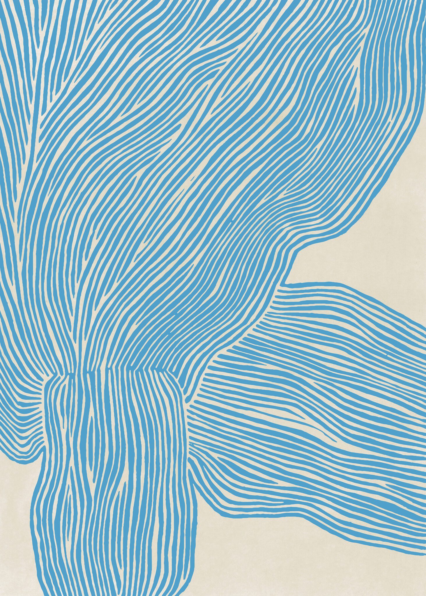 The Poster Club The Line Blue Poster 30x40 cm blau