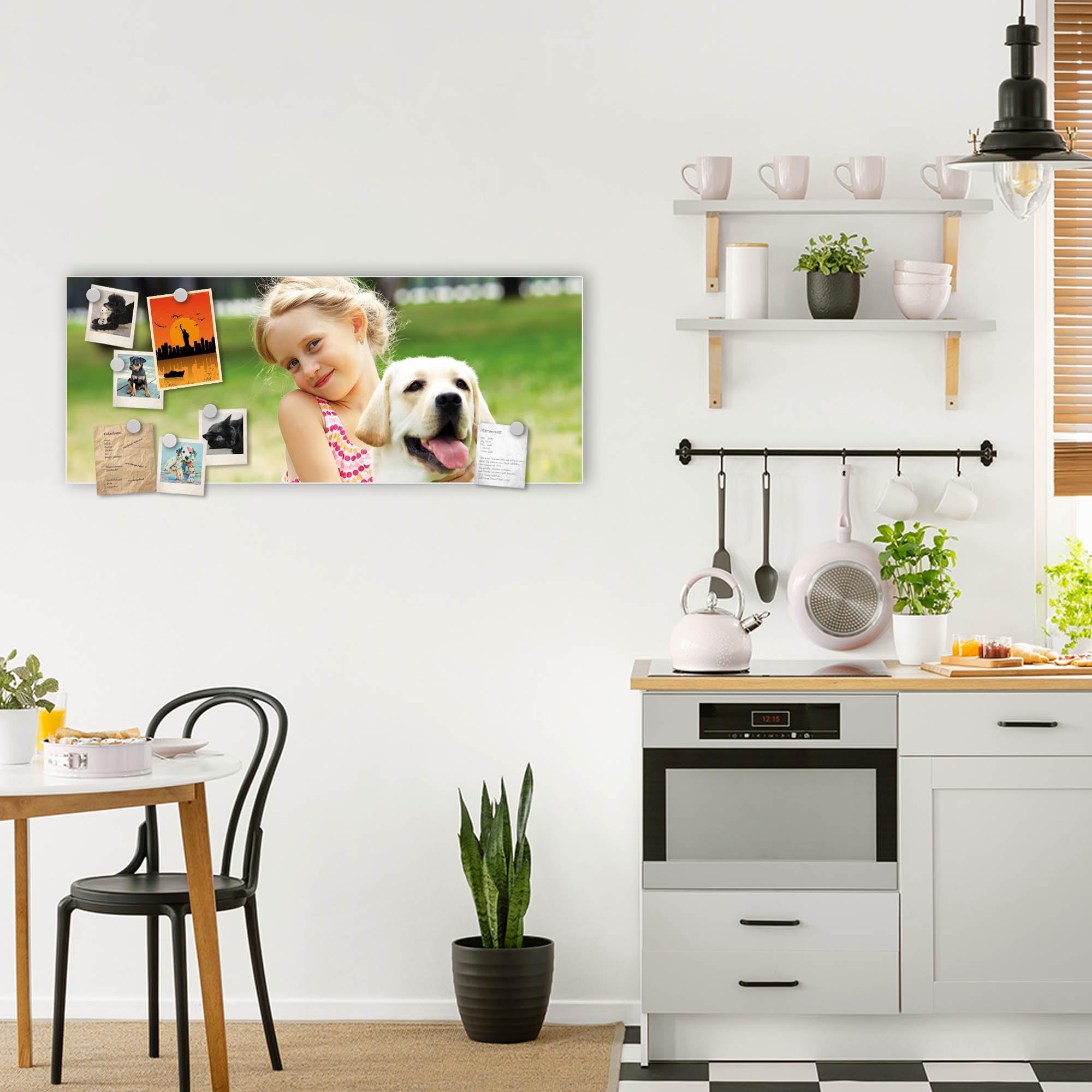 Banjado Magnettafel Wunschmotiv Weiss 75x30cm beschreibbar