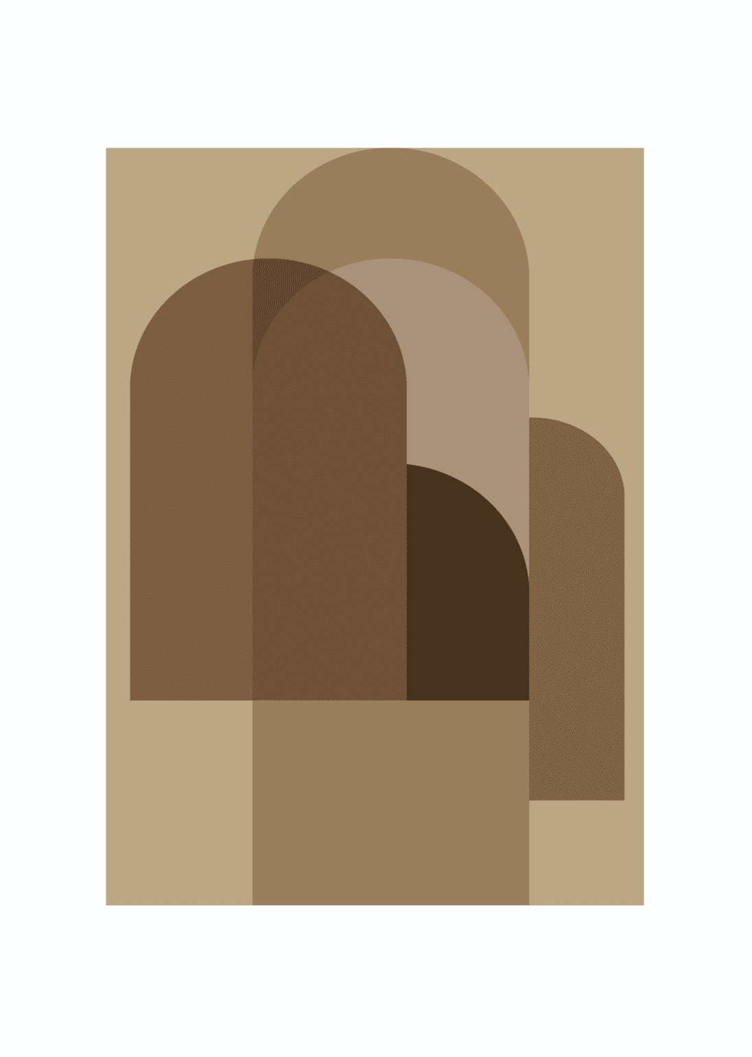 The Poster Club New Form 3 Poster A2 beige abstrakt