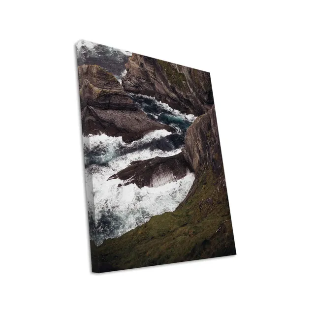 Hustling Sharks Wandbilder Klippen Meeresbrandung Leinwand 30x40