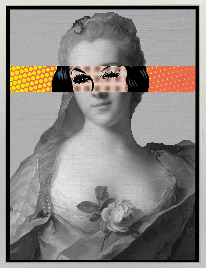 Mineheart Wall Art Pop Portrait Gentildonna Poster Gelb Orange