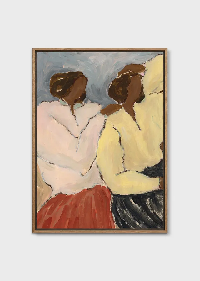 The Poster Club Side by Side Leinwandbild 50x70 cm gelb