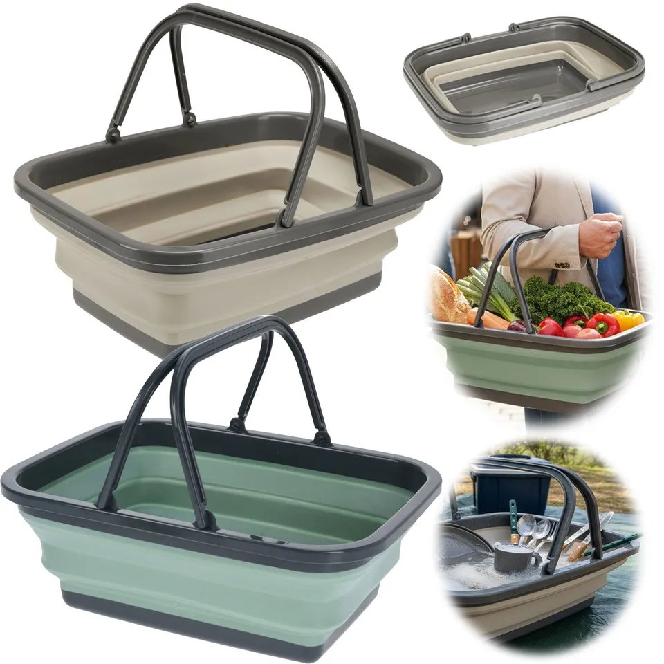 LS-LebenStil Einkaufskorb 10L faltbar 38x28cm mit Griff