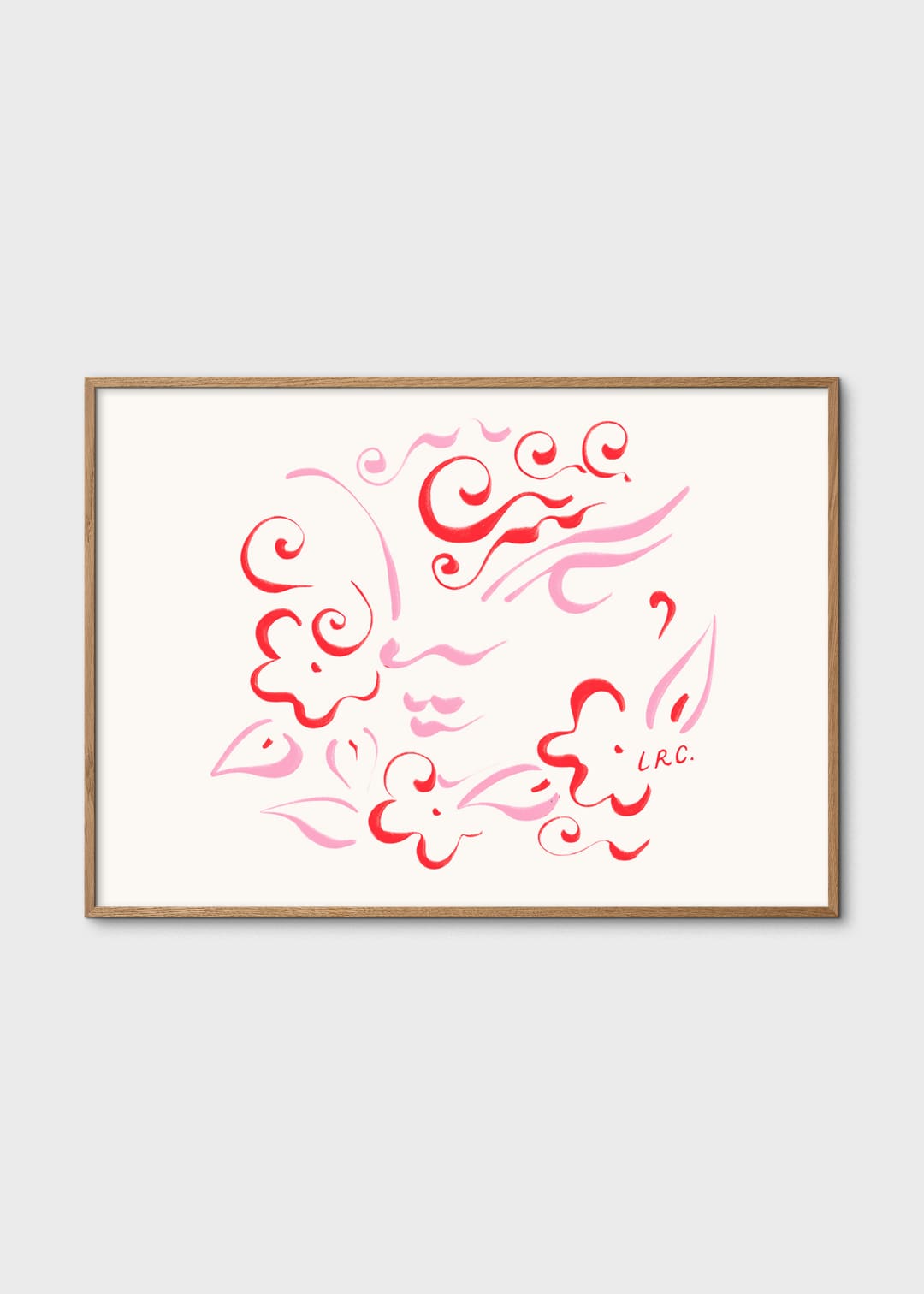 The Poster Club Art Prints Celestial Blossom Poster A4 rosa