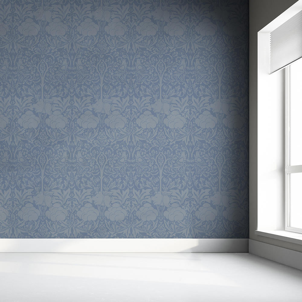 Mineheart Wallpaper Morris Dream Tapete Grey Blue