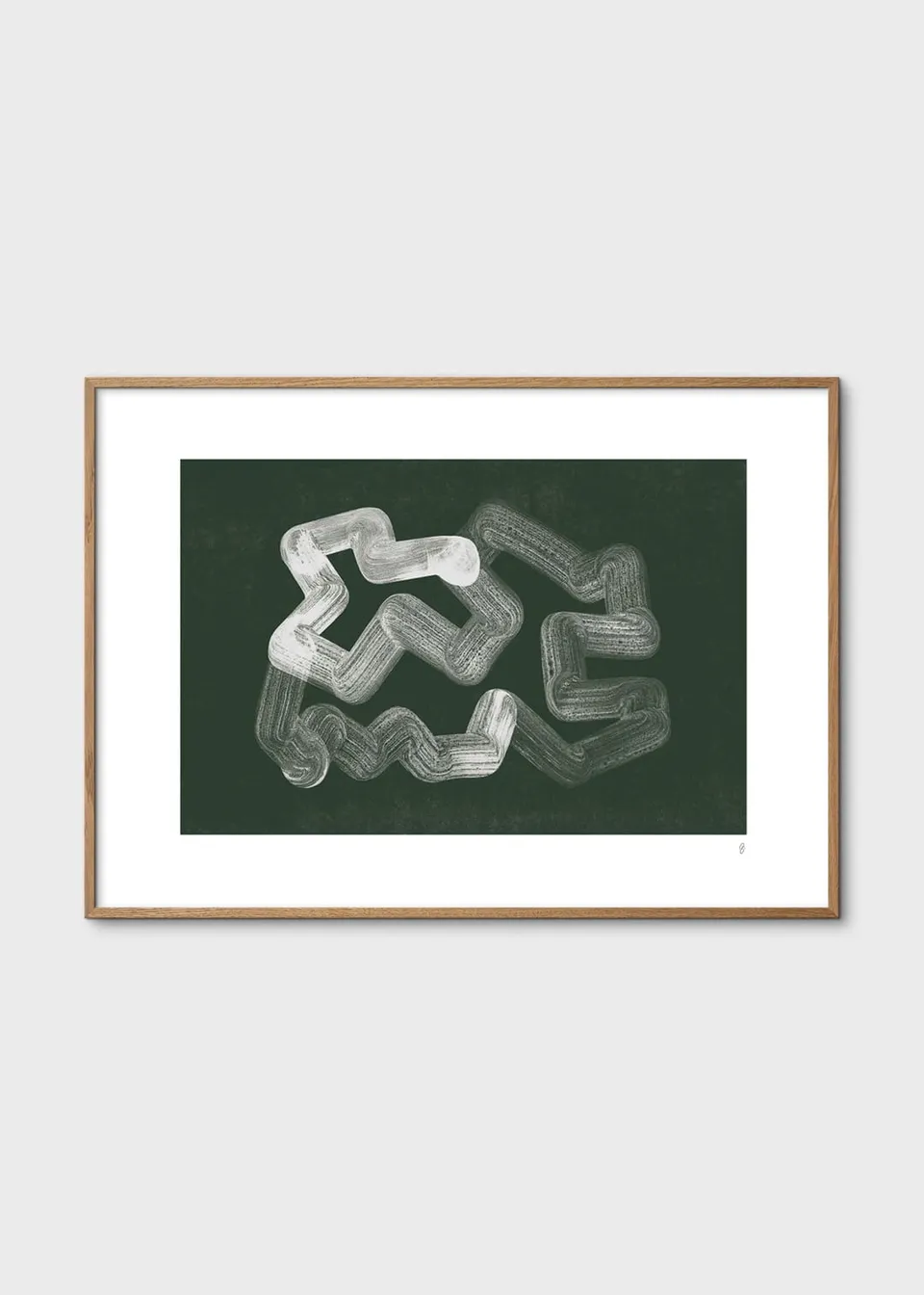 The Poster Club Art Prints Lineshape 05 Poster 30x40 cm grün