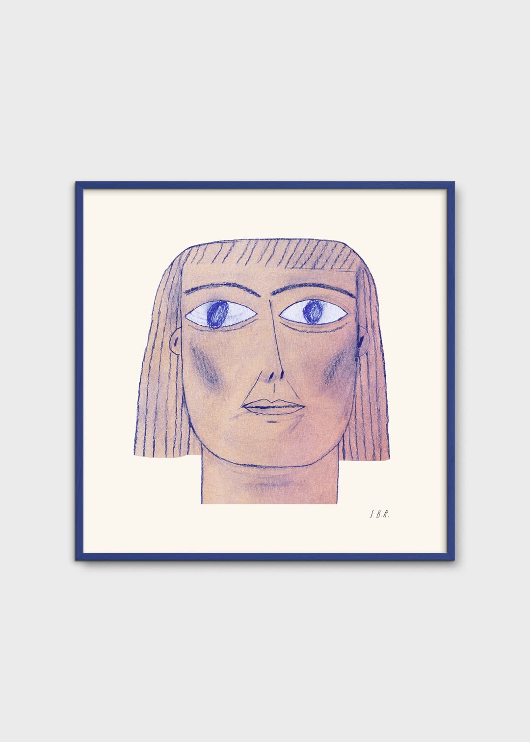 The Poster Club Blue Lady Poster 50x50 cm blau-rosa