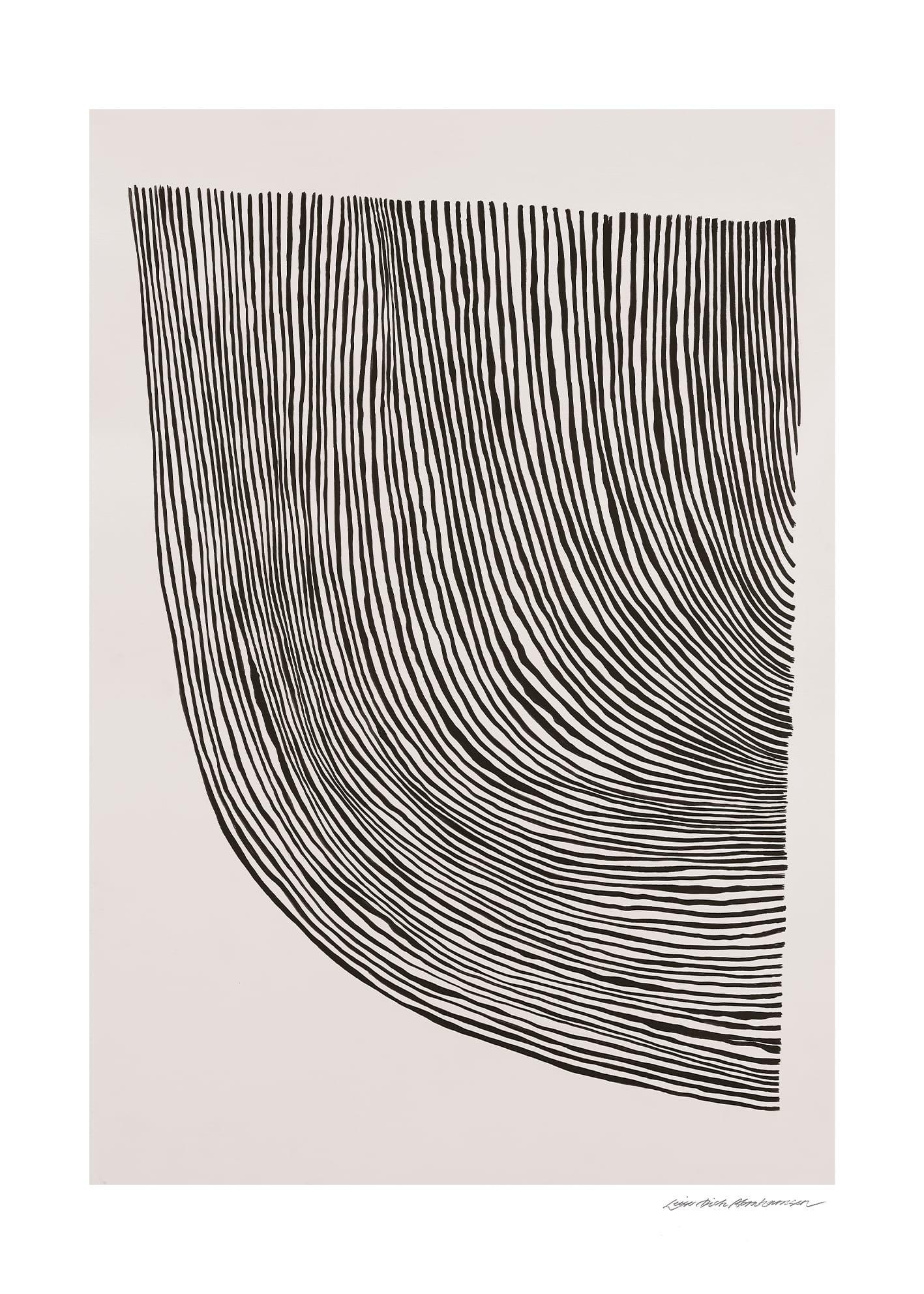 The Poster Club Curves Poster 30x40 cm schwarz grau