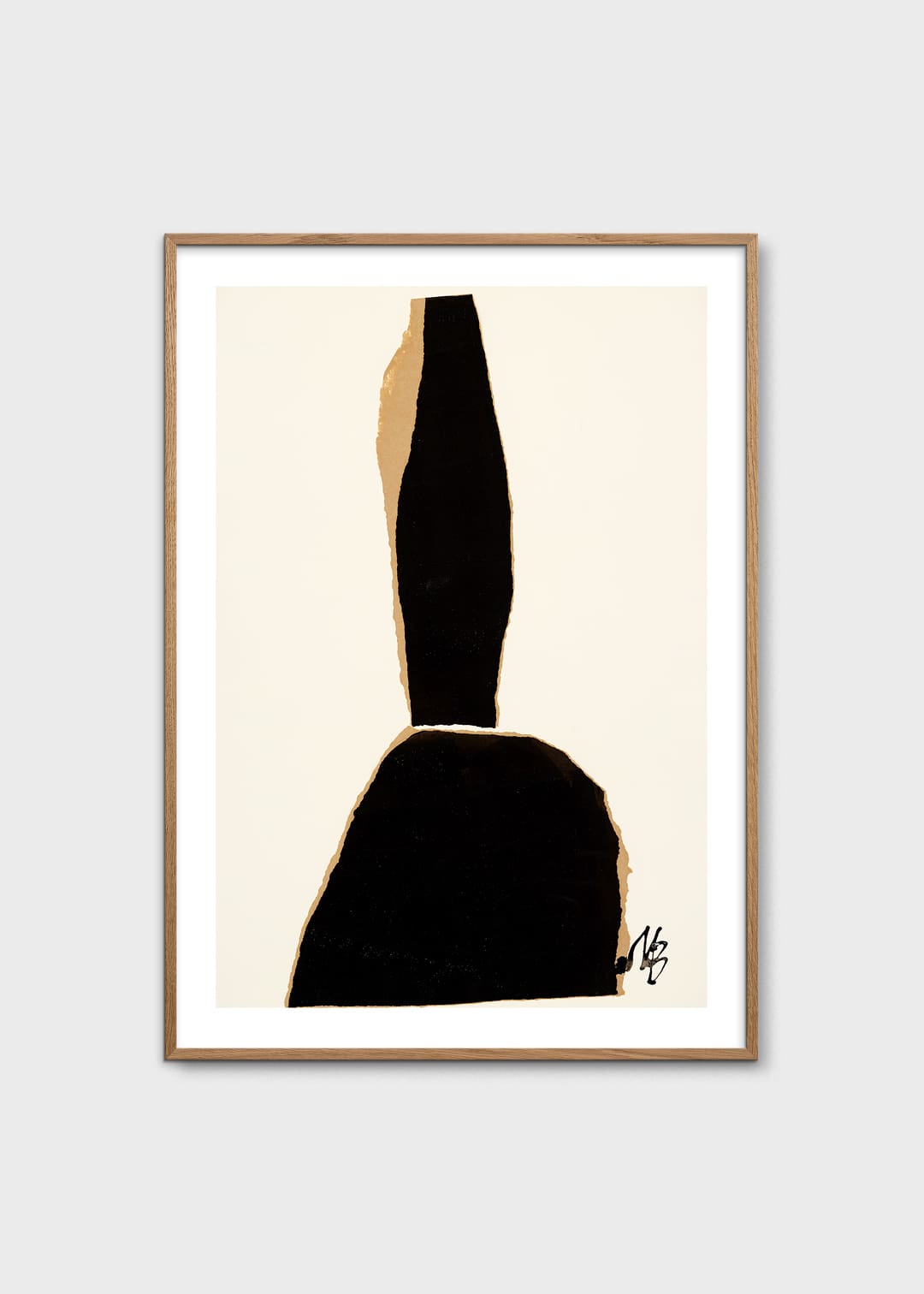 The Poster Club Striving Kunstdruck A4 beige-schwarz