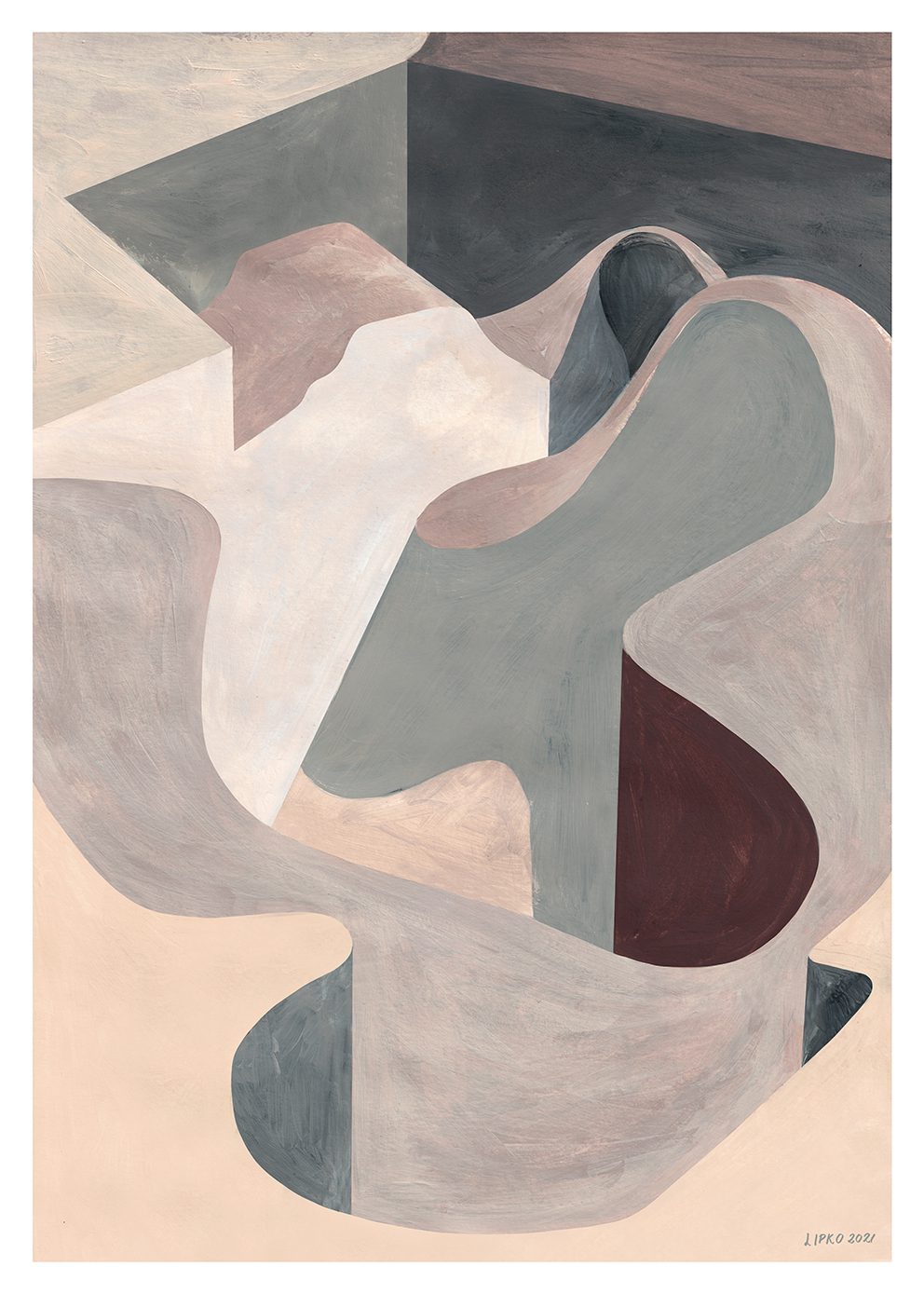 The Poster Club Empty Skatepark 02 Poster 30x40 grau
