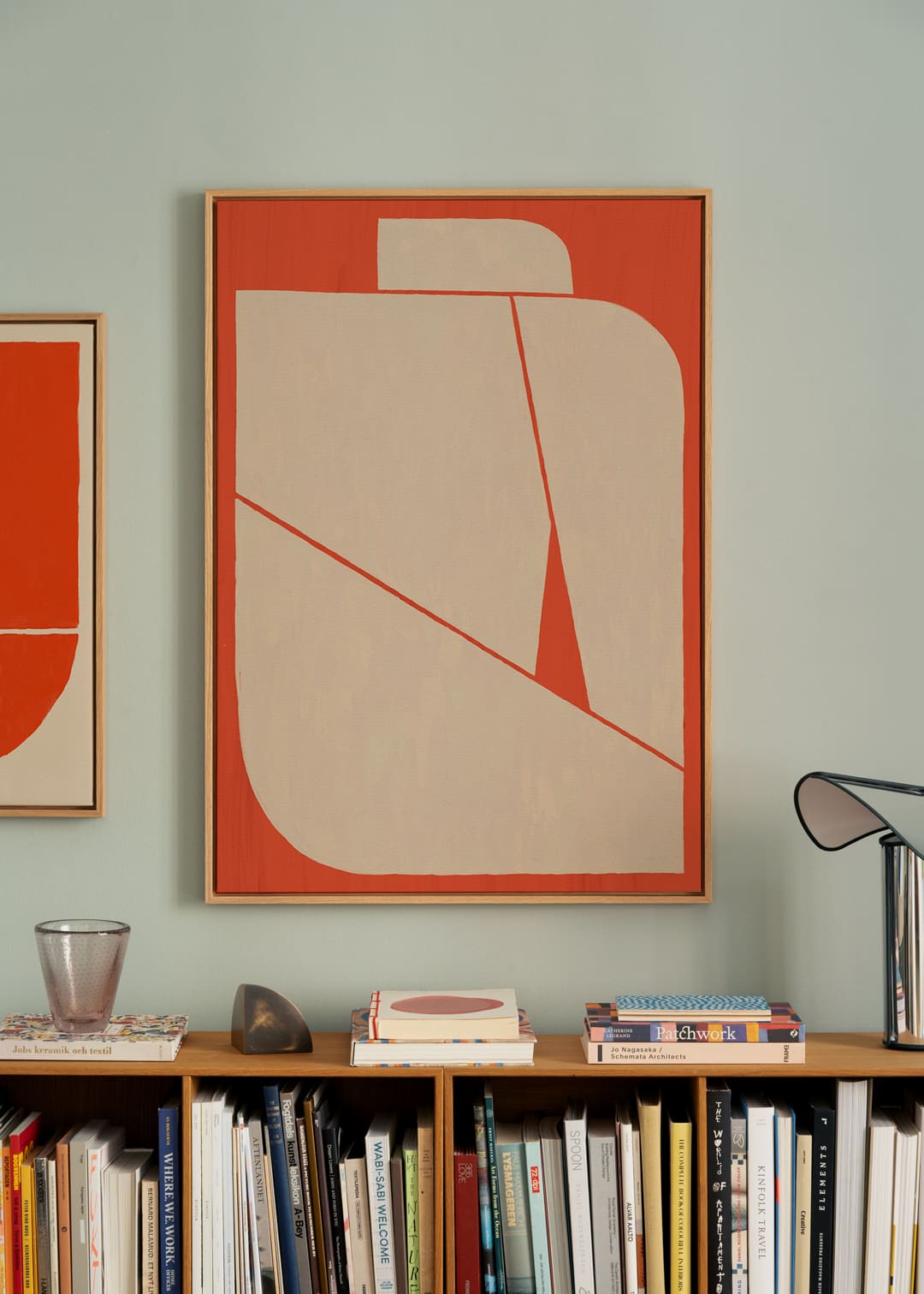 The Poster Club 3PM Leinwand 30x40 gerahmt beige-orange