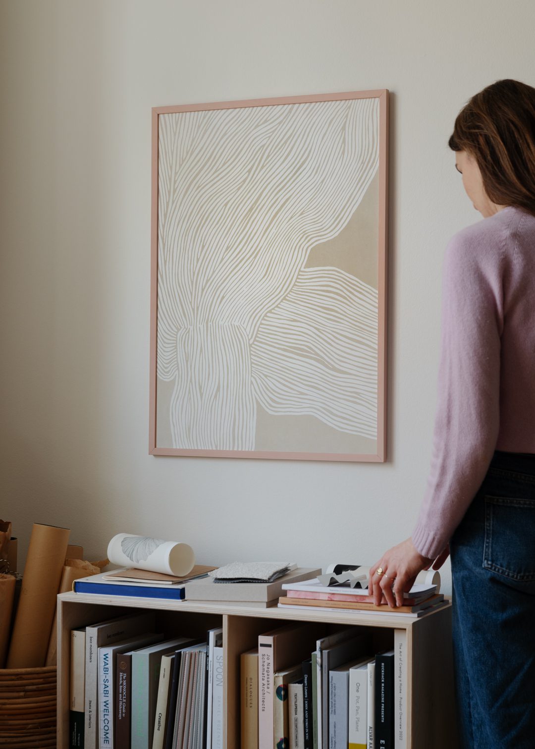 The Poster Club The Line No. 09 Kunstdruck A4 beige