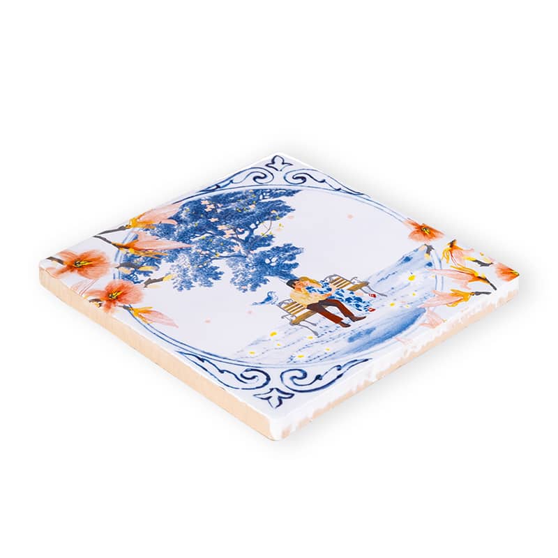 Storytiles Delft Blue Lente in de lucht Fliese 10x10 cm