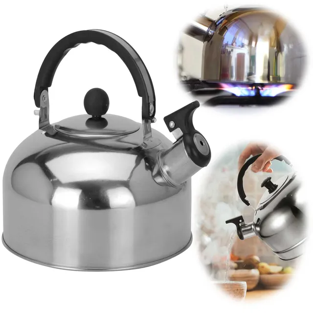 LS-LebenStil Küche & Haushalt Flötenkessel Edelstahl 2,0L