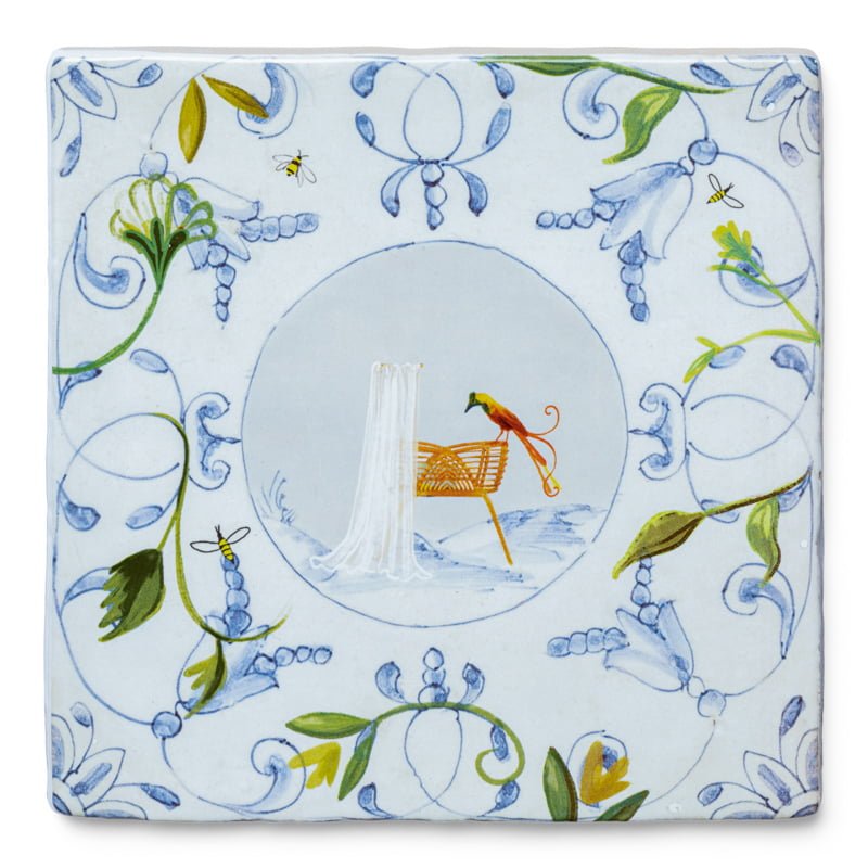 Storytiles Delft blue Een wondertje Wandfliese S 10x10 cm Baby