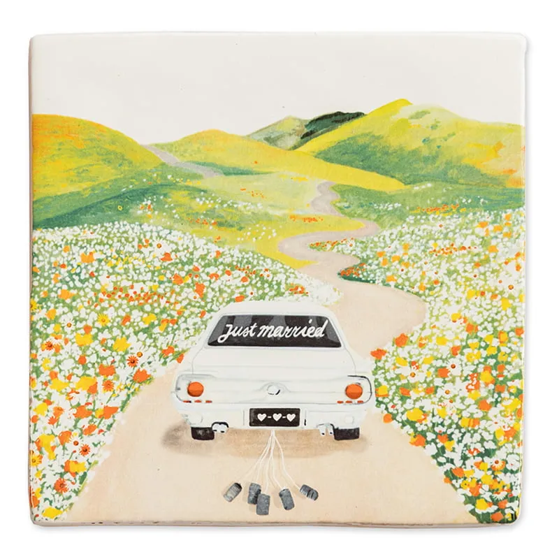 Storytiles Delft Blue Just married Wandfliese S 10x10 Hochzeit
