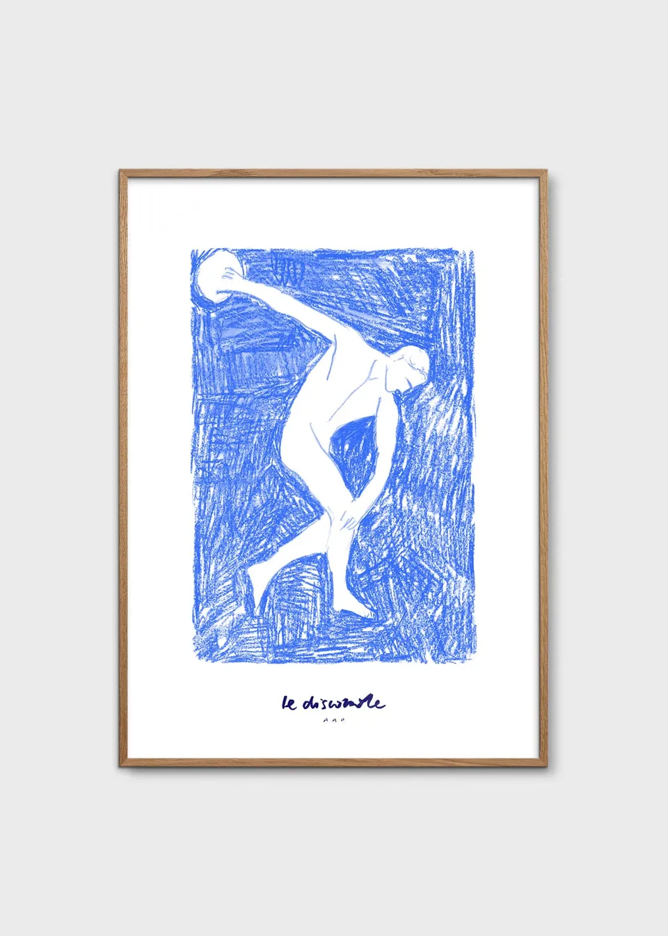 The Poster Club Art Prints The Athlete Poster 30x40 cm Blau