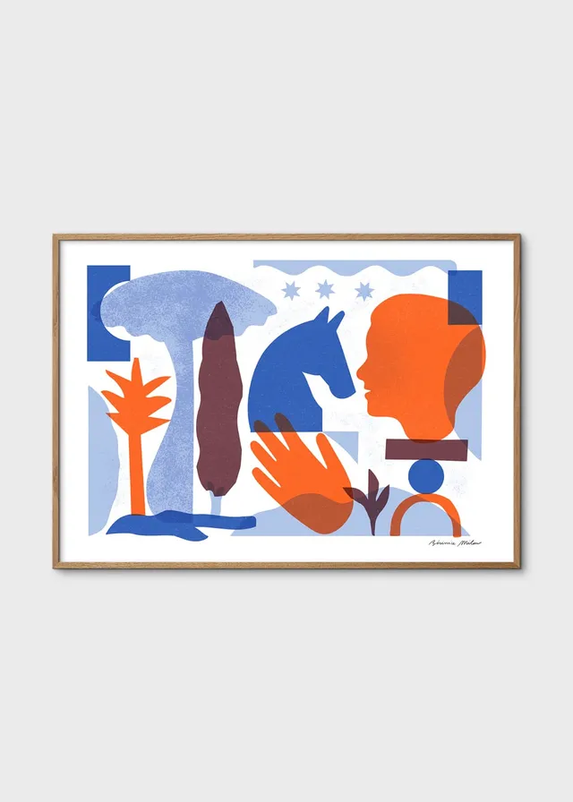 The Poster Club Cisley Poster A4 blau rot