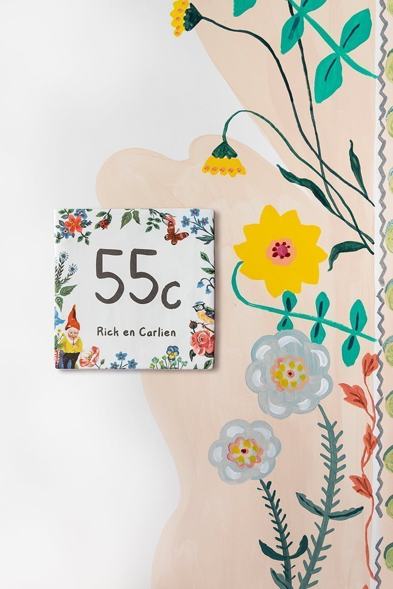 Storytiles Delft blue Het kaboutertje Wandfliese S 10x10 cm Hausnummer