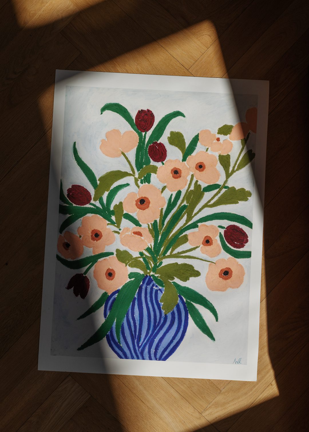 The Poster Club Cerulean Still Life Poster 30x40 blau