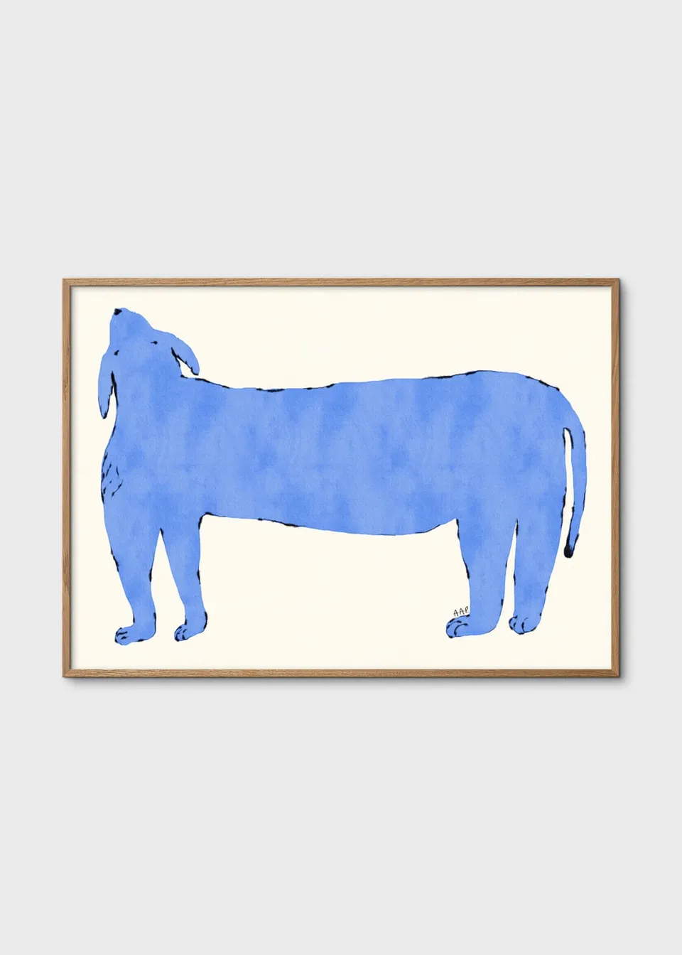 The Poster Club Friend Poster 30x40 cm Blau Tier