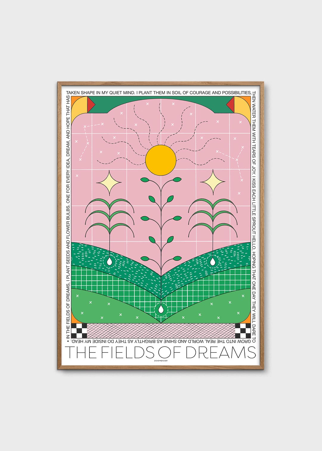 The Poster Club Art Prints The Fields of Dreams Poster 30x40 cm grün