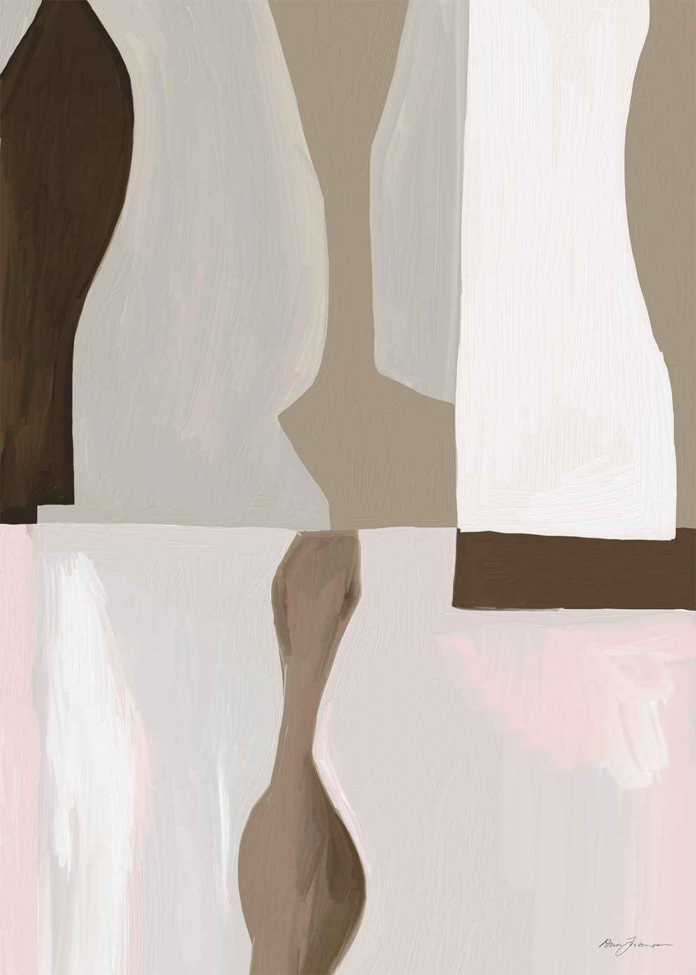 The Poster Club Art Prints Pastels en Forme Poster 30x40 cm rosa