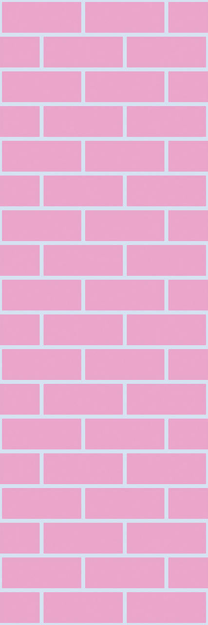 Mineheart Outline Bricks Tapete Rosa Hellblau Muster Pastell