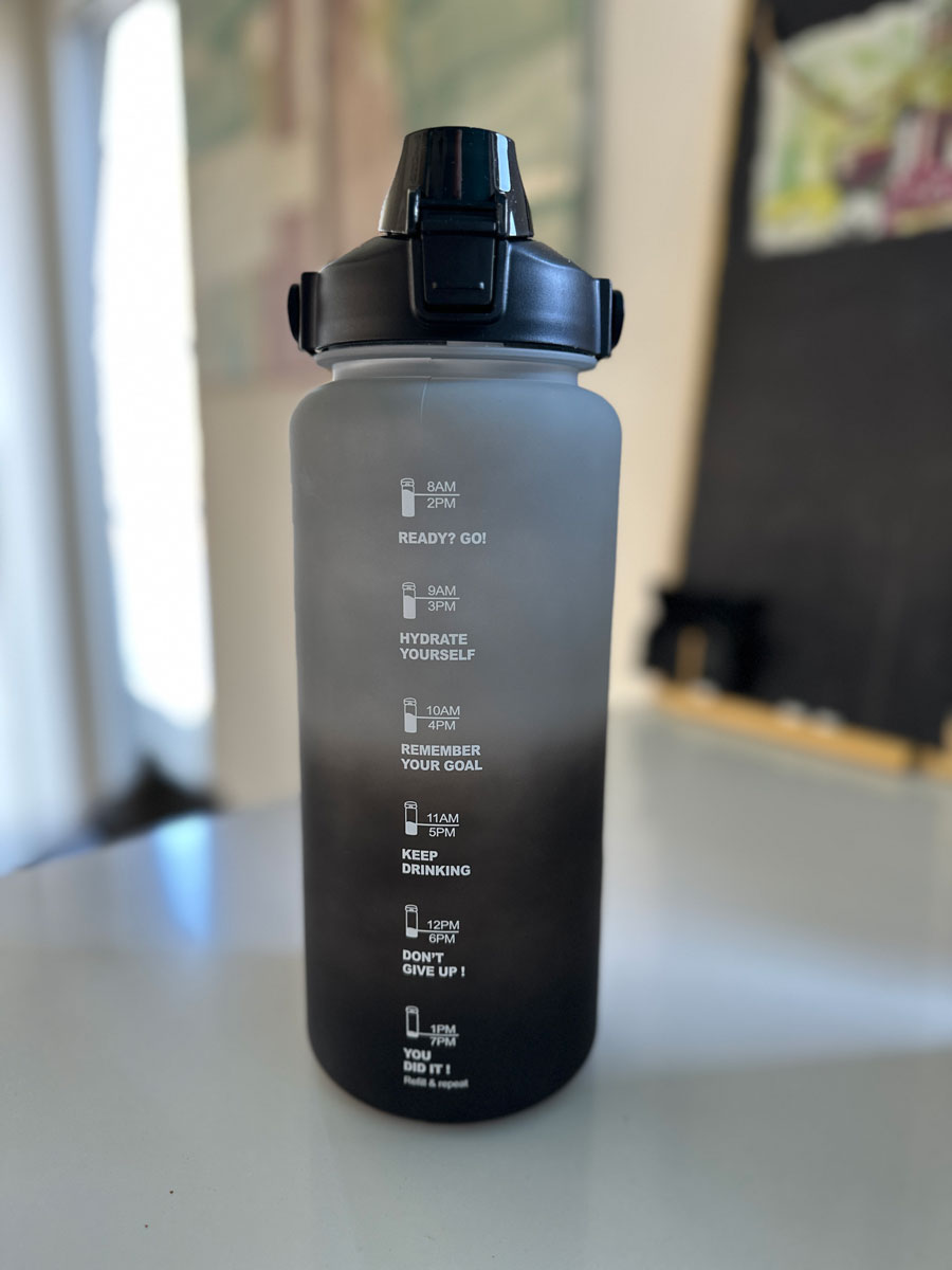 LS-LebenStil Sportflasche 2000ml grau Tritan auslaufsicher