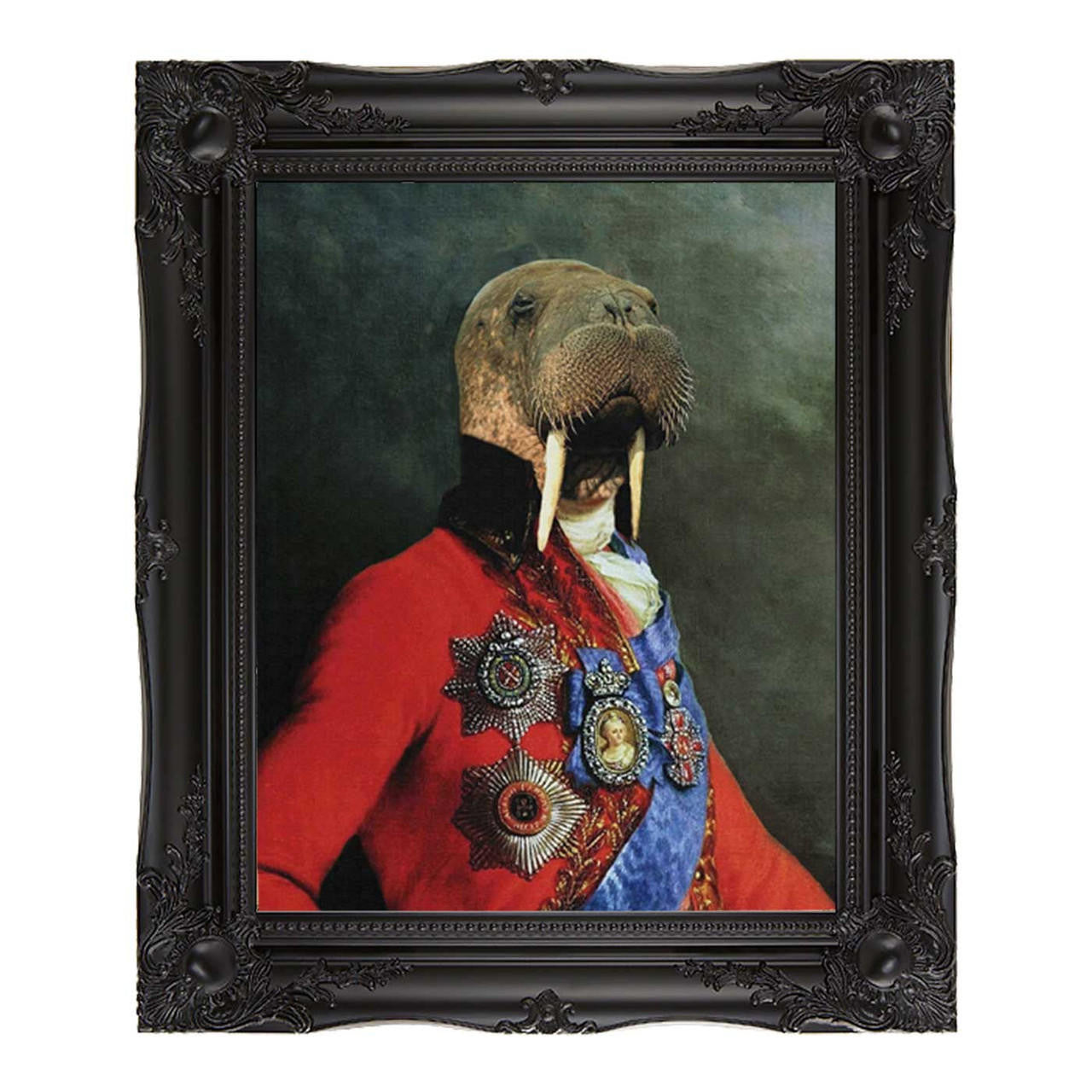 Mineheart Uncle Walter Leinwand Walross 66x76cm