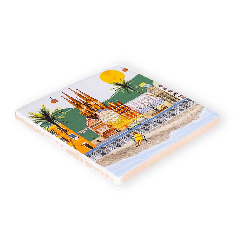 Storytiles Delft Blue Barcelona vibrante Fliese 10x10 cm Stadt