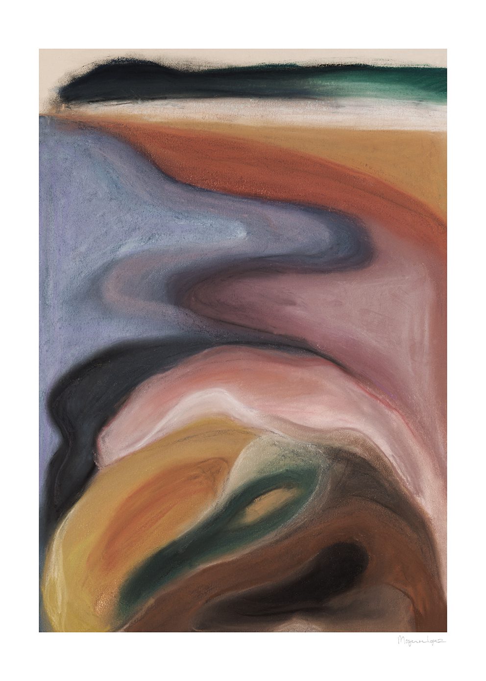 The Poster Club Landshape Tribute 03 Kunstdruck 30x40 cm Blau