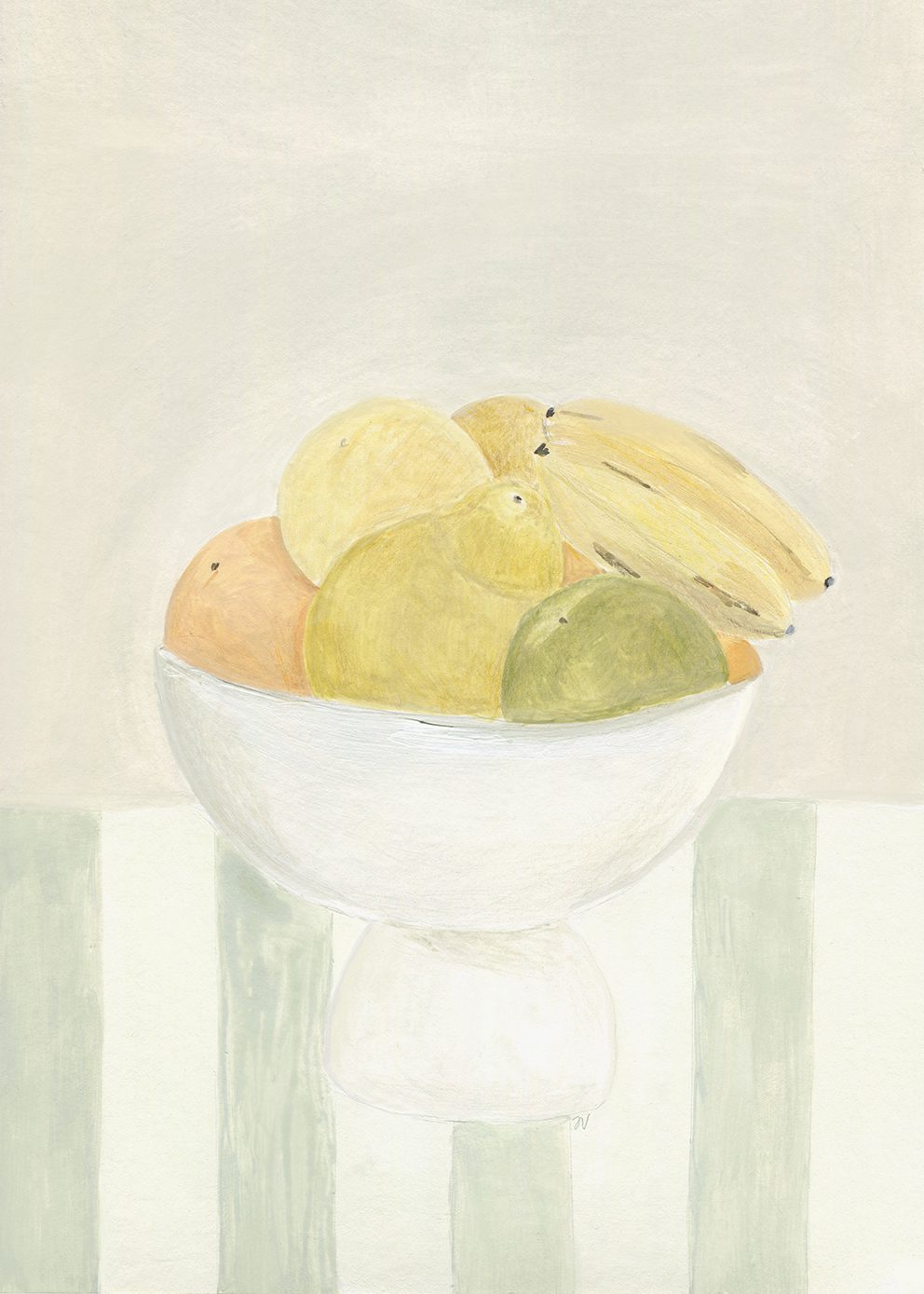 The Poster Club Still Life with Fruit Poster A4 grün