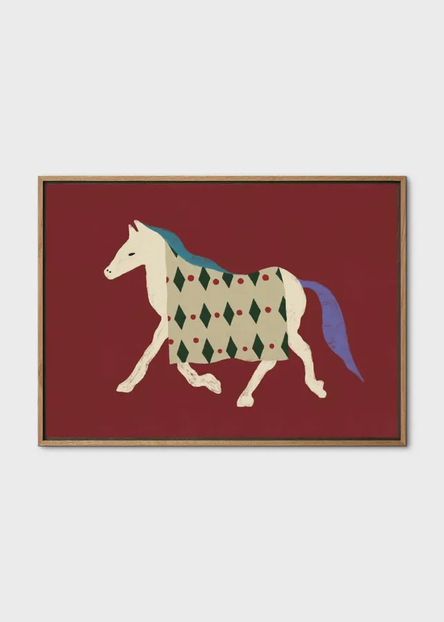 The Poster Club Art Prints Horse Bordo Canvas 50x70 cm bordeaux