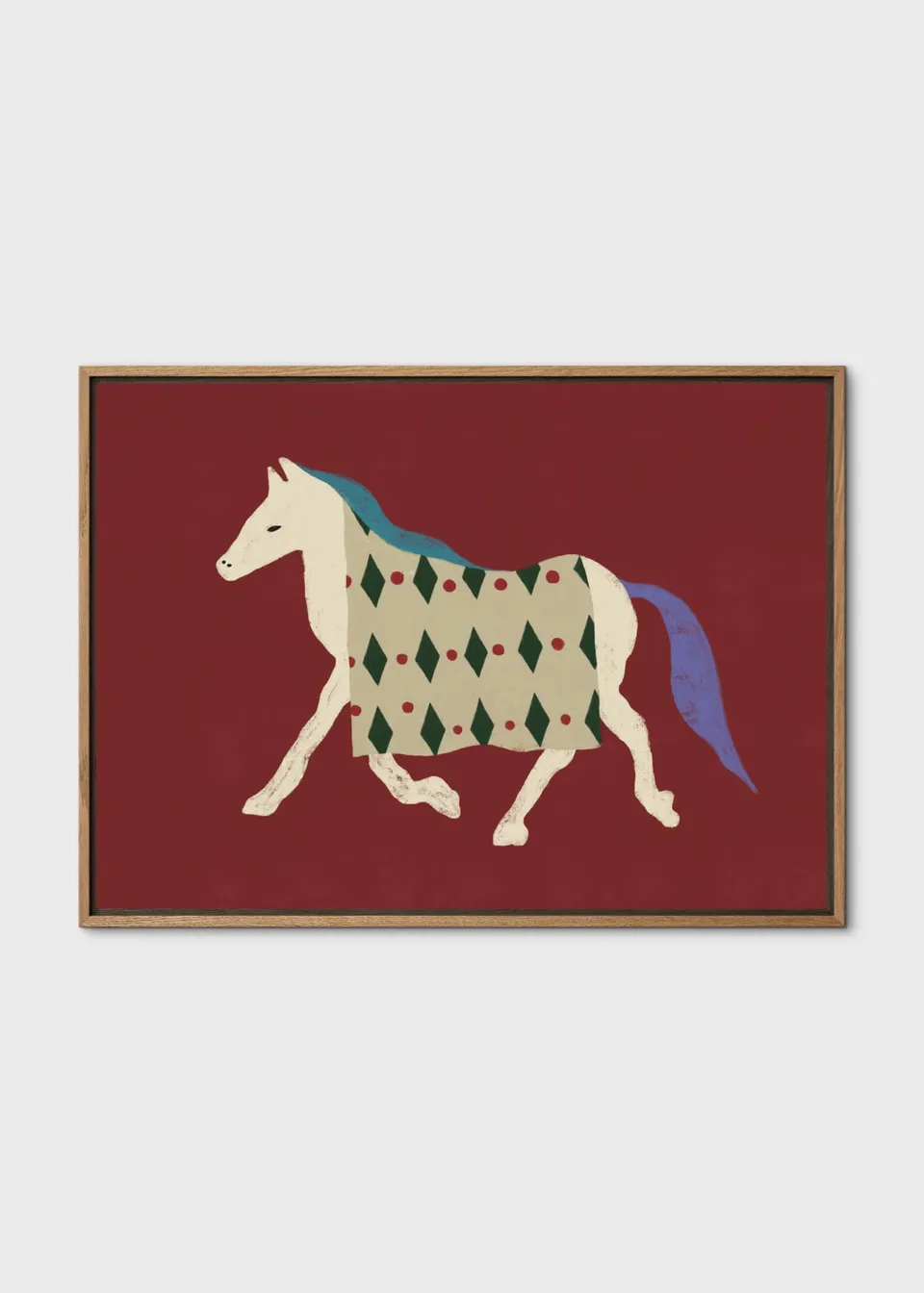 The Poster Club Art Prints Horse Bordo Canvas 50x70 cm bordeaux