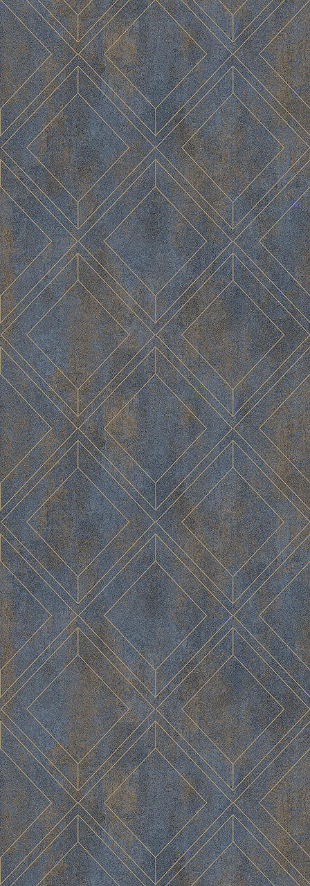 Mineheart Wallpaper Geometric Trellis Tapete Grau-Blau Vlies