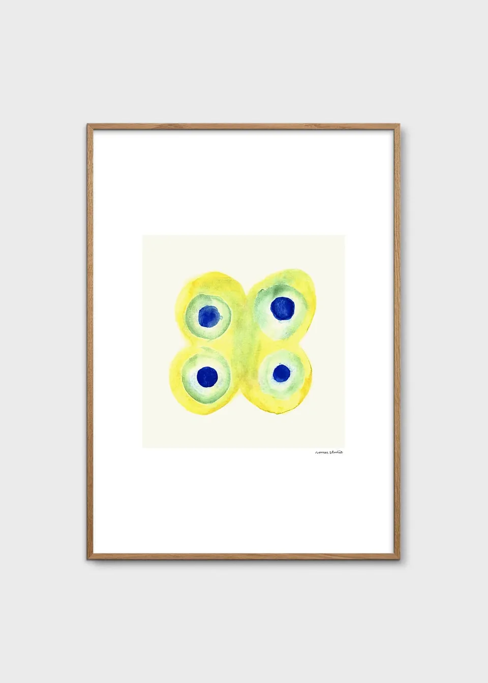 The Poster Club Art Prints Papillon No. 1 Poster 30x40 cm blau