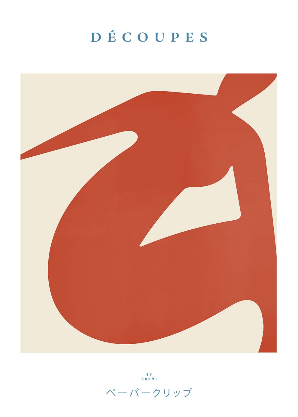 The Poster Club Decoupes Poster 30x40 cm beige-rot