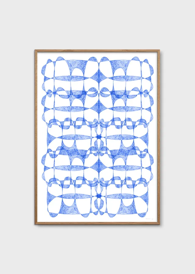 The Poster Club Art Prints Dotted No. 148 Poster 30x40 blau