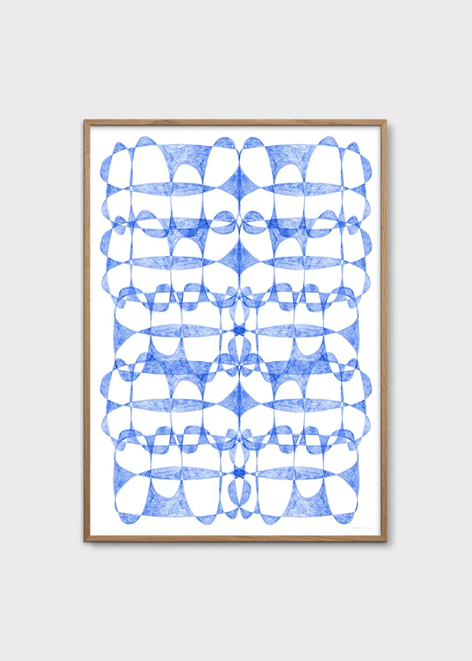 The Poster Club Art Prints Dotted No. 148 Poster 30x40 blau