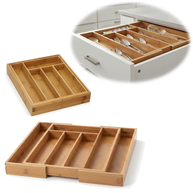 LS-LebenStil Küche & Haushalt Besteckkasten Holz 28-45cm
