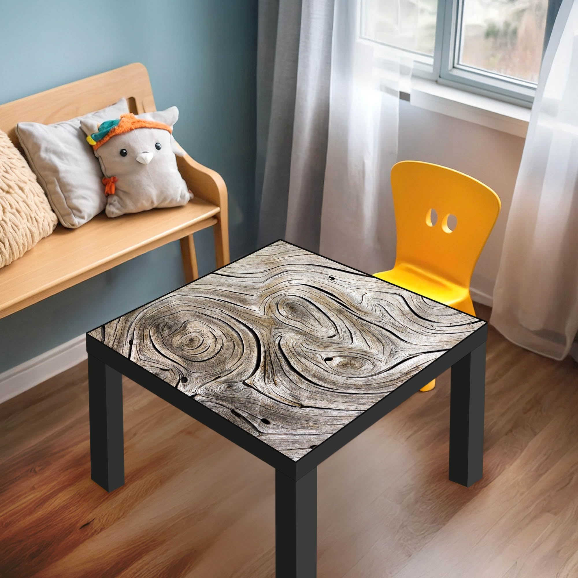 Banjado Möbelfolie Tischfolie Holzwirbel 55x55 selbstklebend