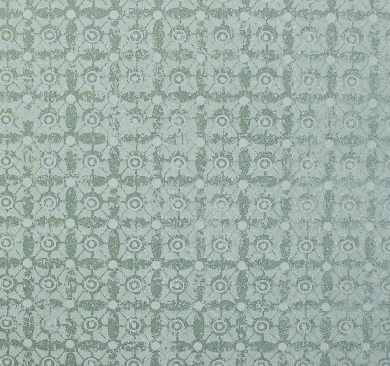 Mineheart Wallpaper Classico Tile Tapete Silver Green Fliesenoptik