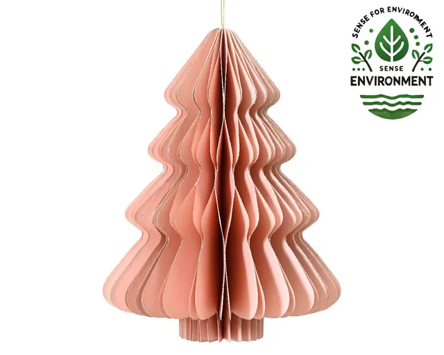 LS-LebenStil Papier Tannenbaum Rosa 20x15 cm faltbar