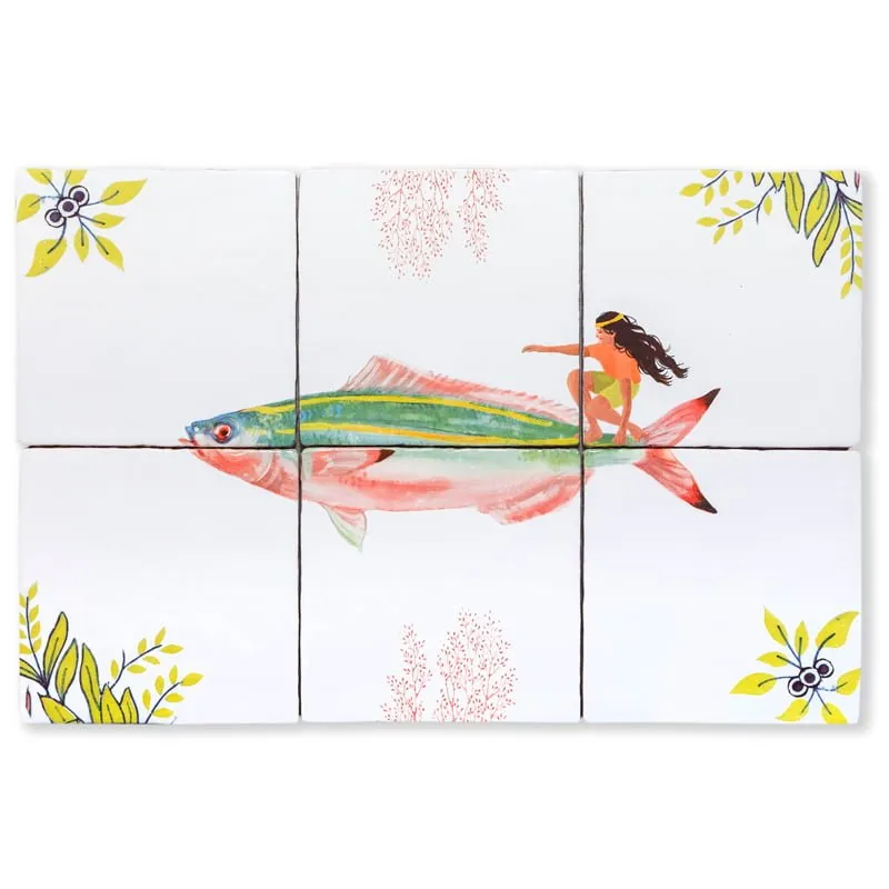 Storytiles Tile Tableaus Wellen Tableau Bildfliese 10x10 cm Meer
