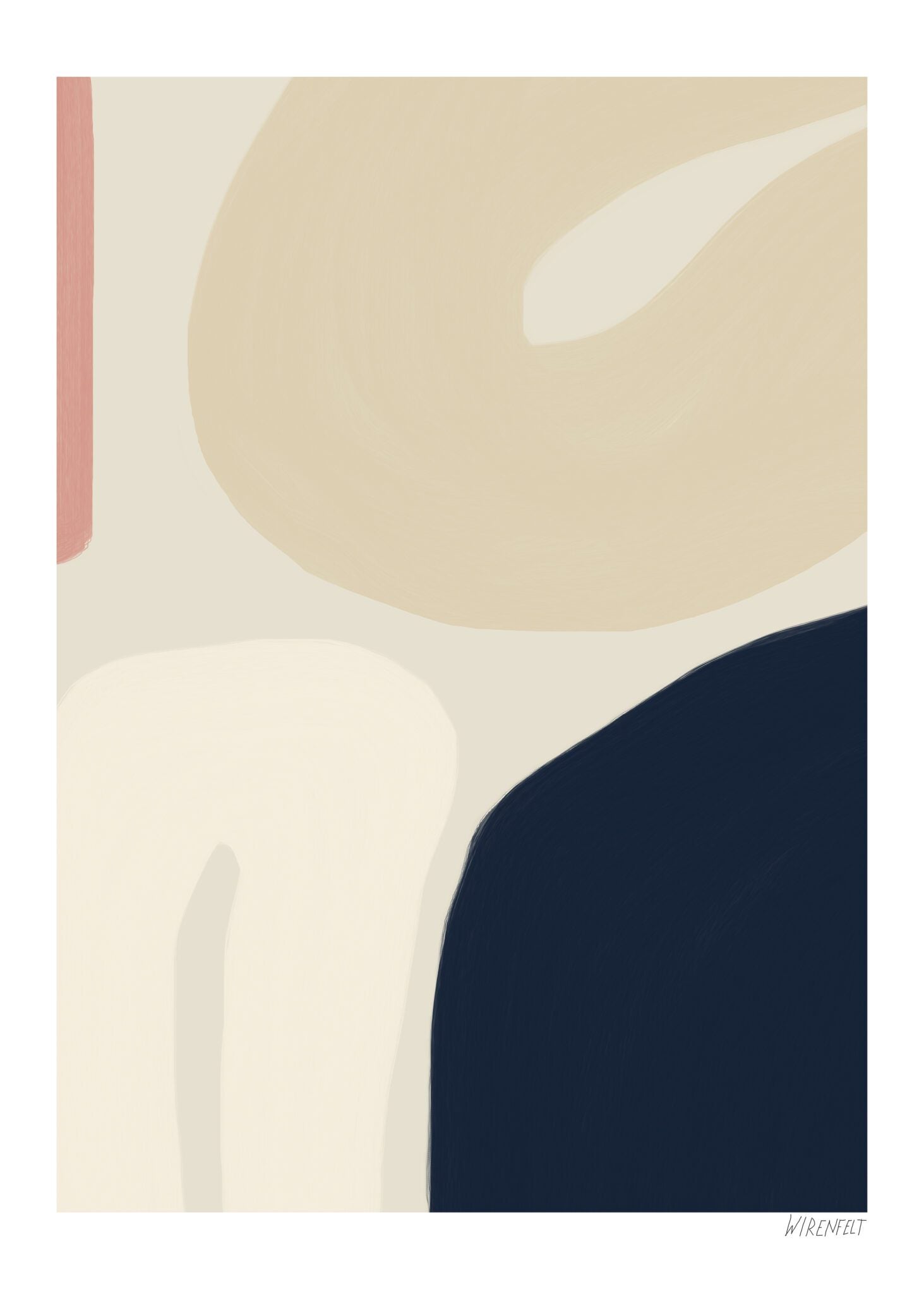 The Poster Club Art Prints Meringue Poster A4 beige-blau