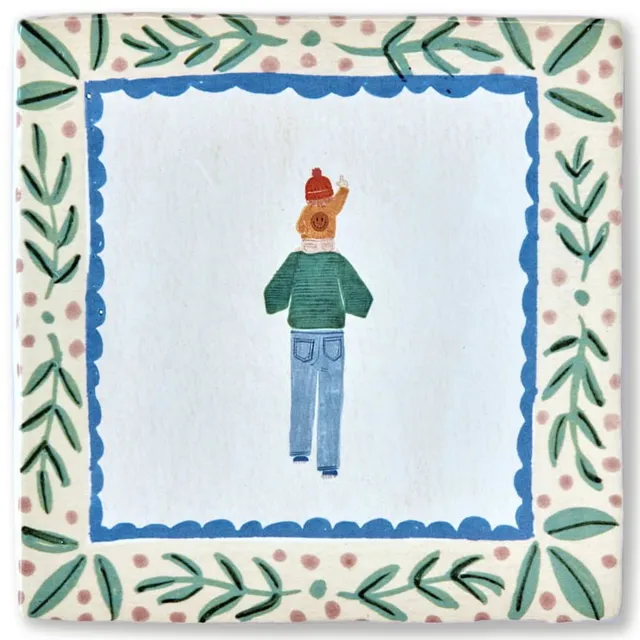 Storytiles Delft Blue Samen op pad Fliese 10x10 cm Kinder