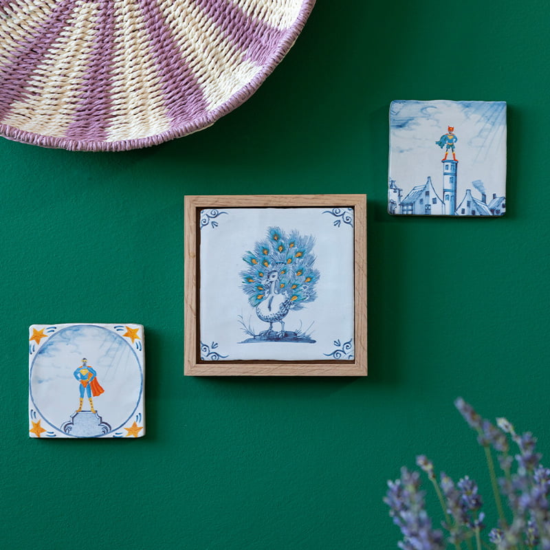 Storytiles Delft Blue Trots Als Een Pauw Wandfliese 10x10 cm